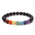 Black Obsidian 7 Chakra Healing Bracelet