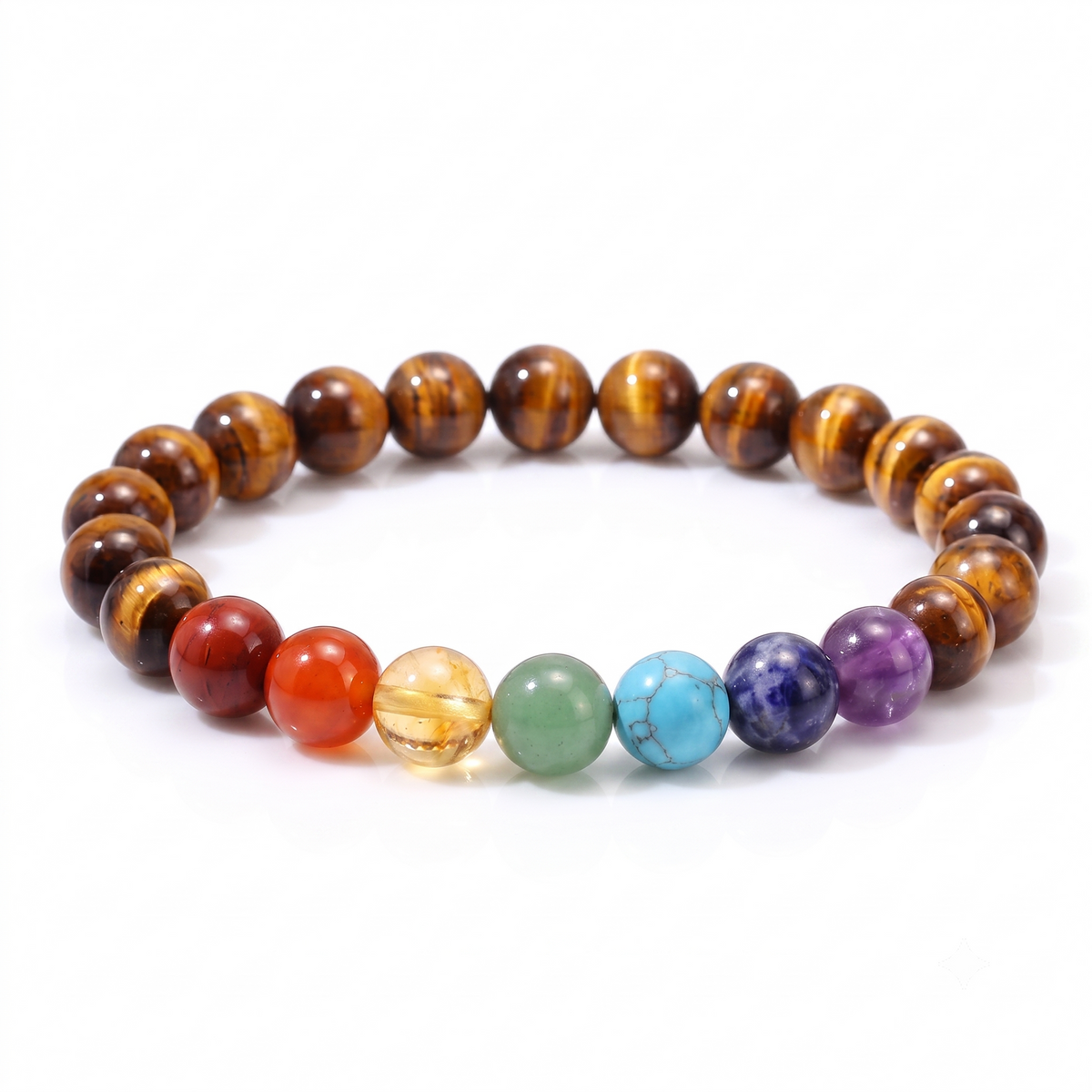 Tiger's eye 7 Chakra Healing Bracelet