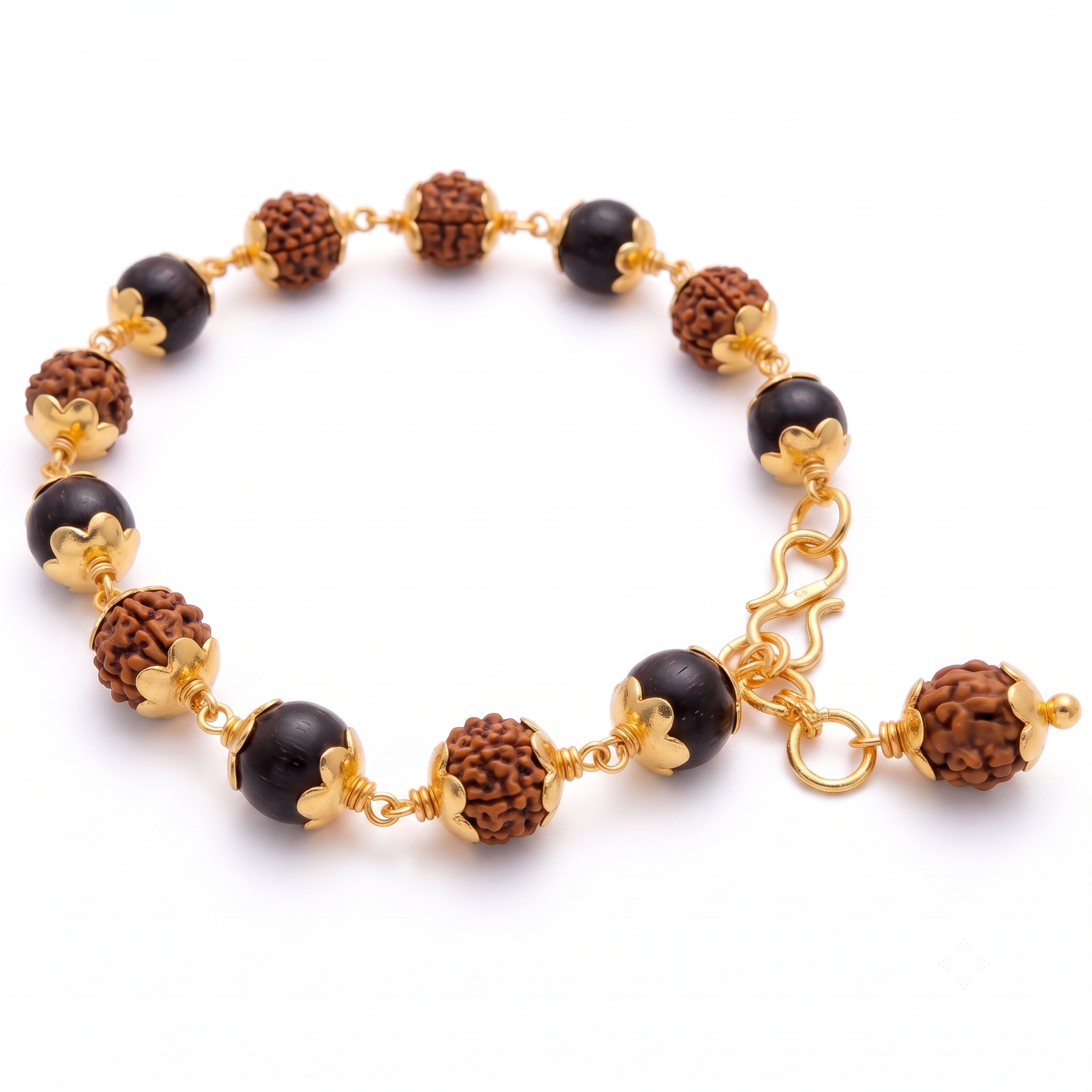 Rudraksha and Ebony Bracelet