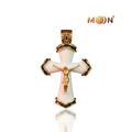 Sacred Crucifix Ivory-Tone Cross Pendant